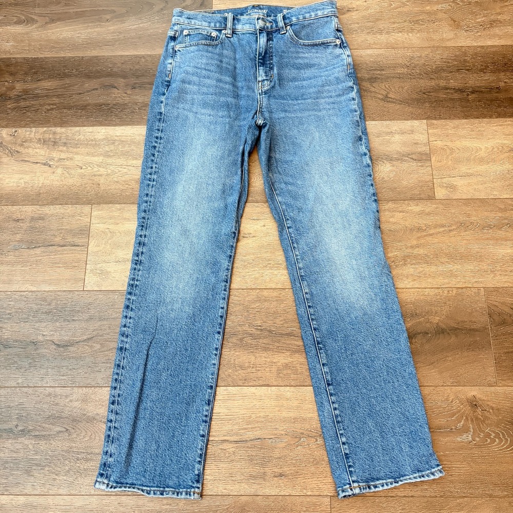 J CREW Jeans Womens Re-imagined'96 Slim Wide Straight Leg Sz 26 High Rise‎